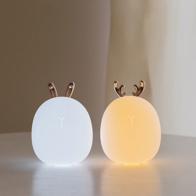 Floating Nightstand With Led Light - Led Carton Hert Konijn Siliconen Nachtlampje