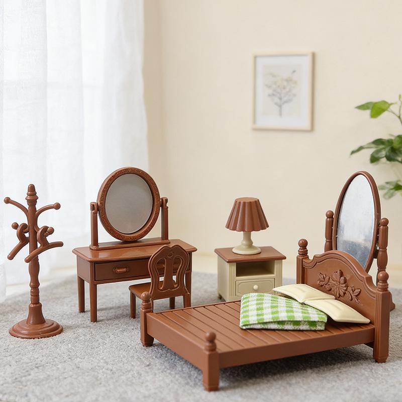 Bedroom Furniture - Nieuwe miniatuurmeubels voor een poppenhuis, een