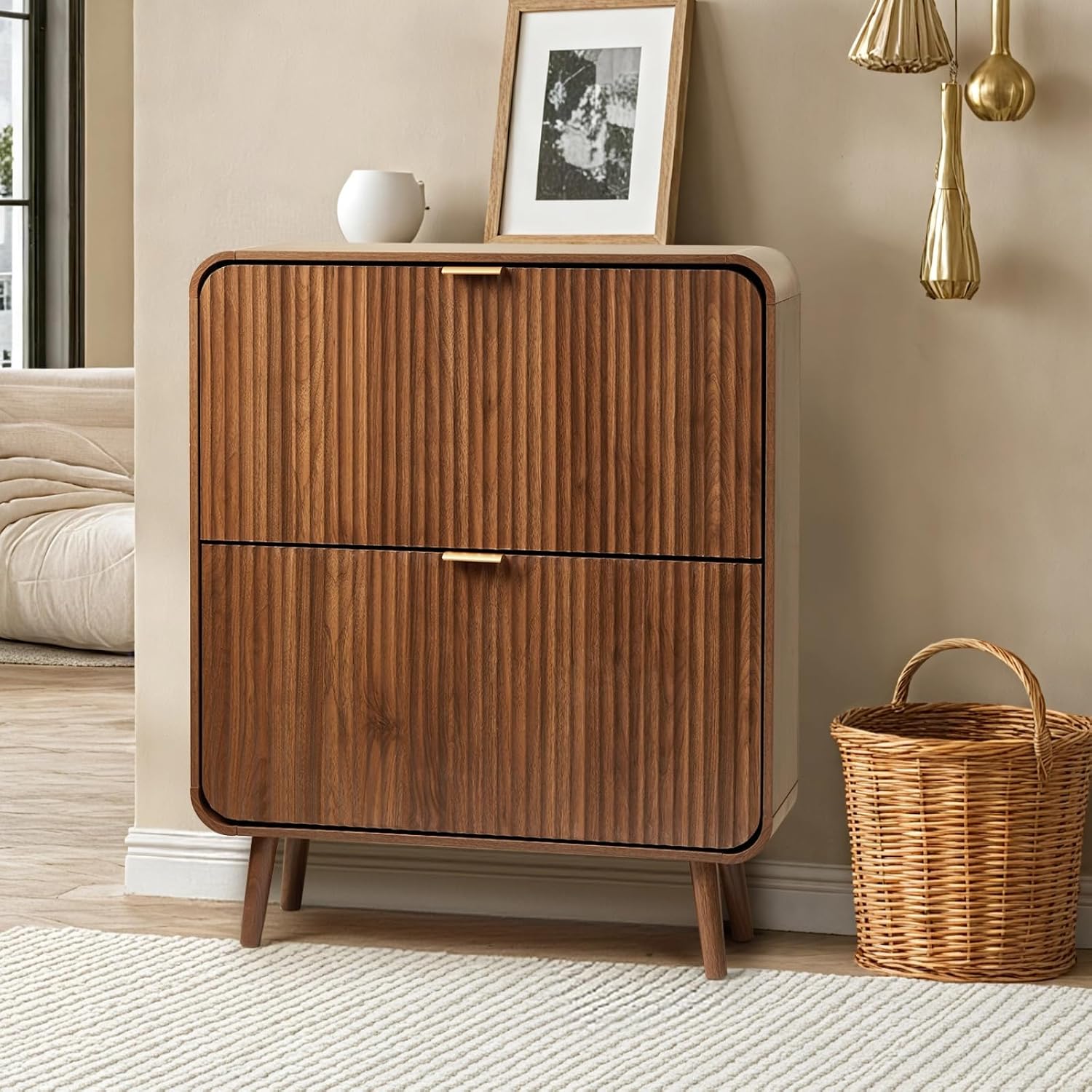 Shoe Rack Cabinet Narrow Entryway - 31,5