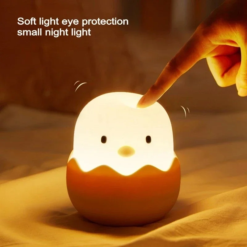 Floating Nightstand With Led Light - Led Kinderen Touch Nachtlampje Zachte Siliconen