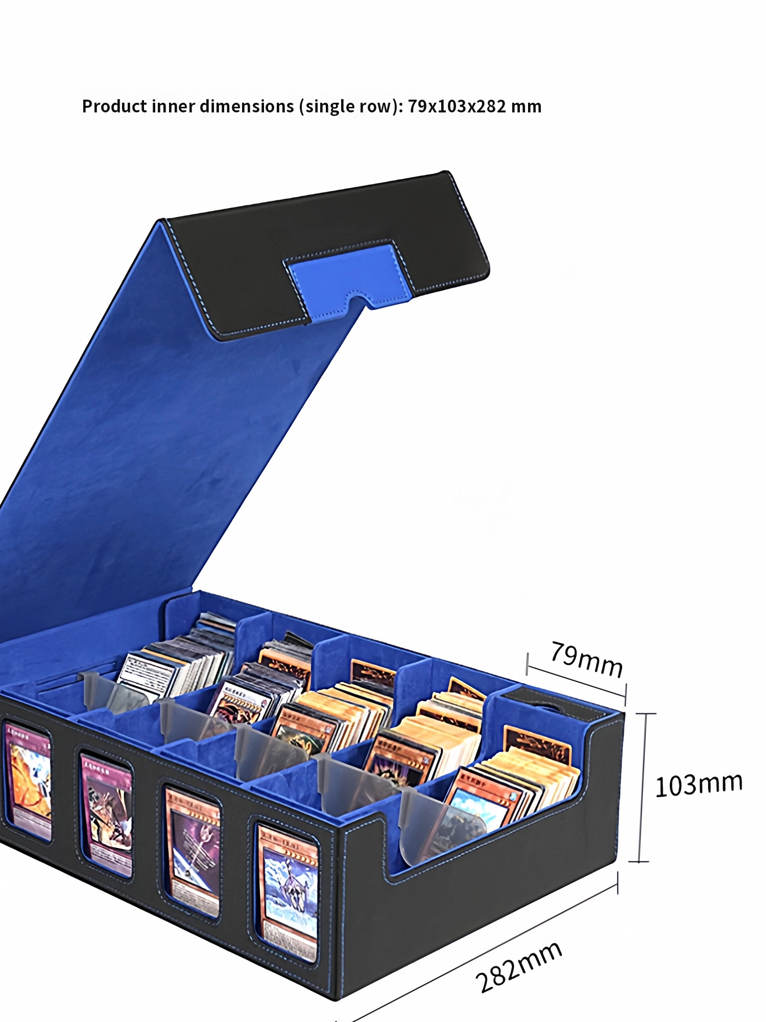 Storage - Meerdelige PU-lederen TCG-kaart opbergdoos met venster,