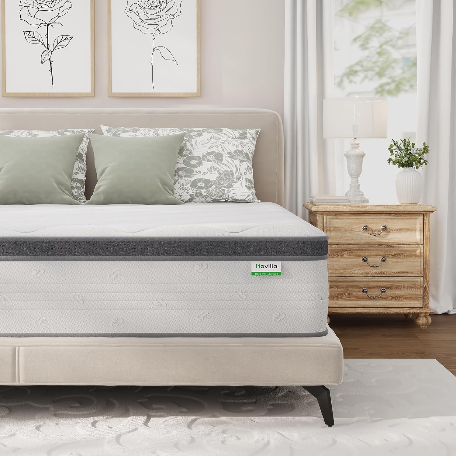 Memory Foam Mattress In A Box Queen - Queen-matras, 35 cm dik, hybride queen-size