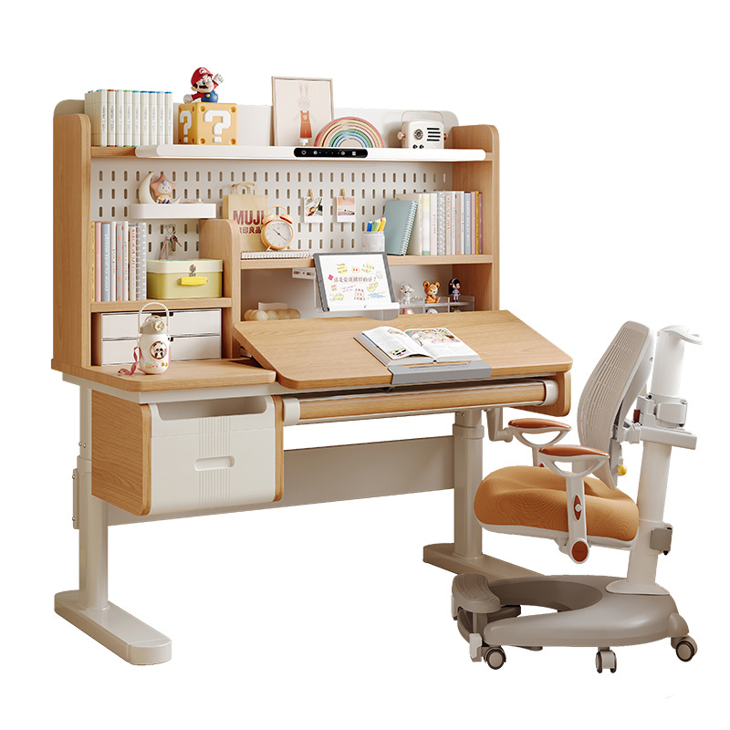 Chairs - Stevige houten bureau, verstelbare studentenbureau met