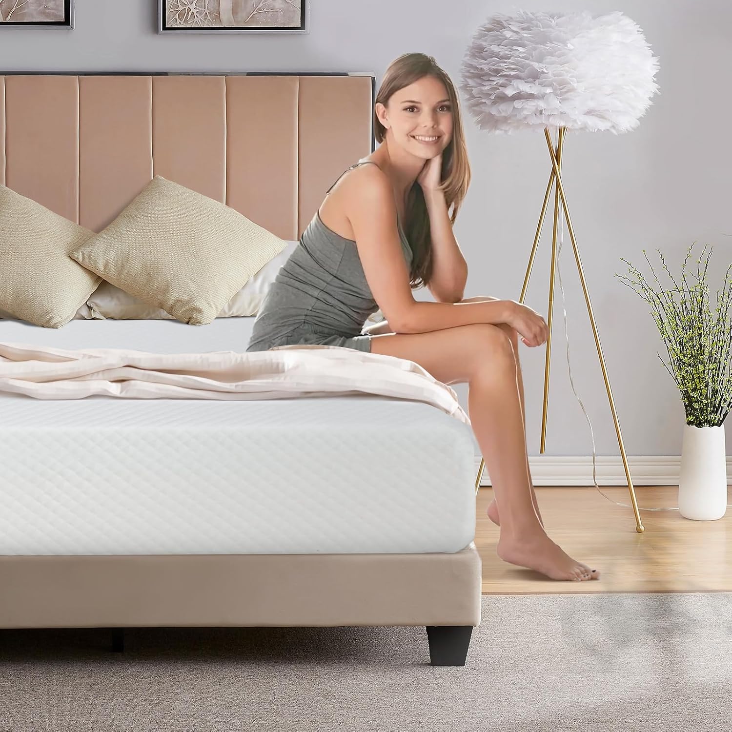 Memory Foam Mattress In A Box Queen - 5/6/8/10/12-inch Gel Memory Foam Queen Size