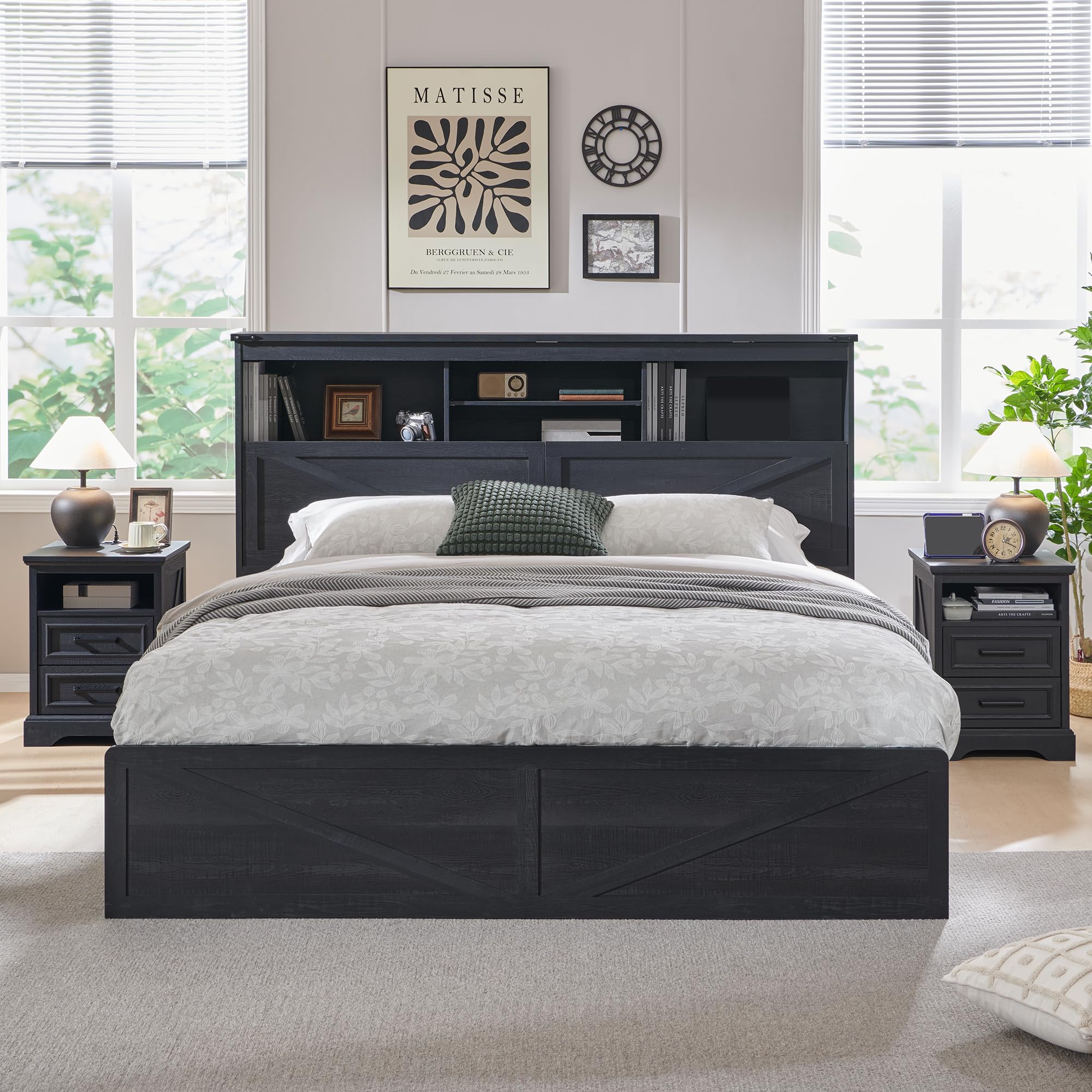 Landhuisbed, kingsize, met een - King Size Bed Frame With Storage Drawers recensie en prijs