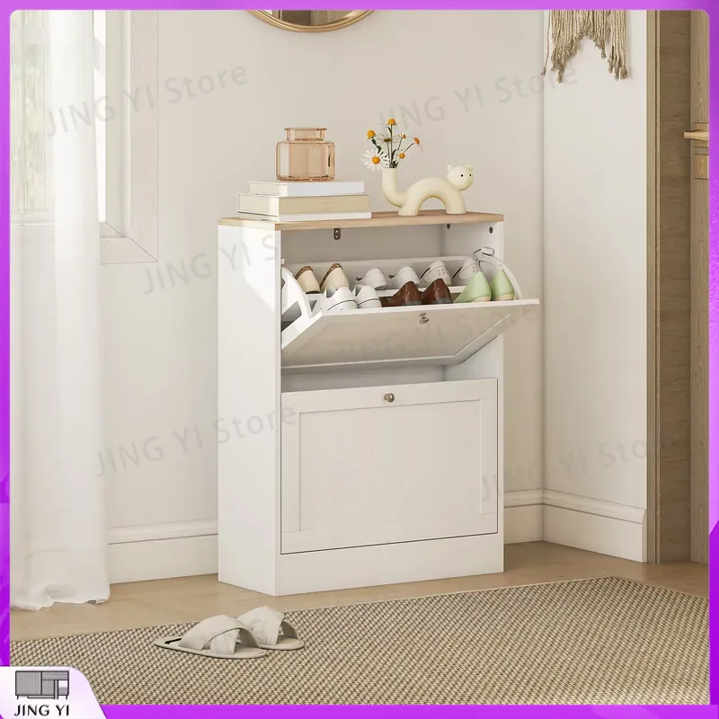 Smalle schoenenkast met 2 opkl - Shoe Rack Cabinet Narrow Entryway recensie en prijs