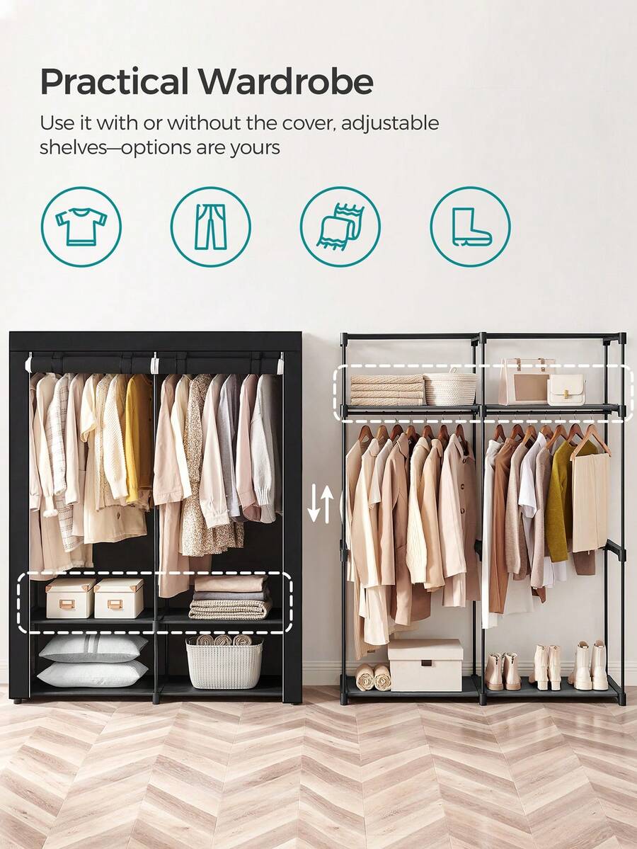 Kledingkast, draagbare kleding - Wardrobe Closet Portable Fabric Cover recensie en prijs