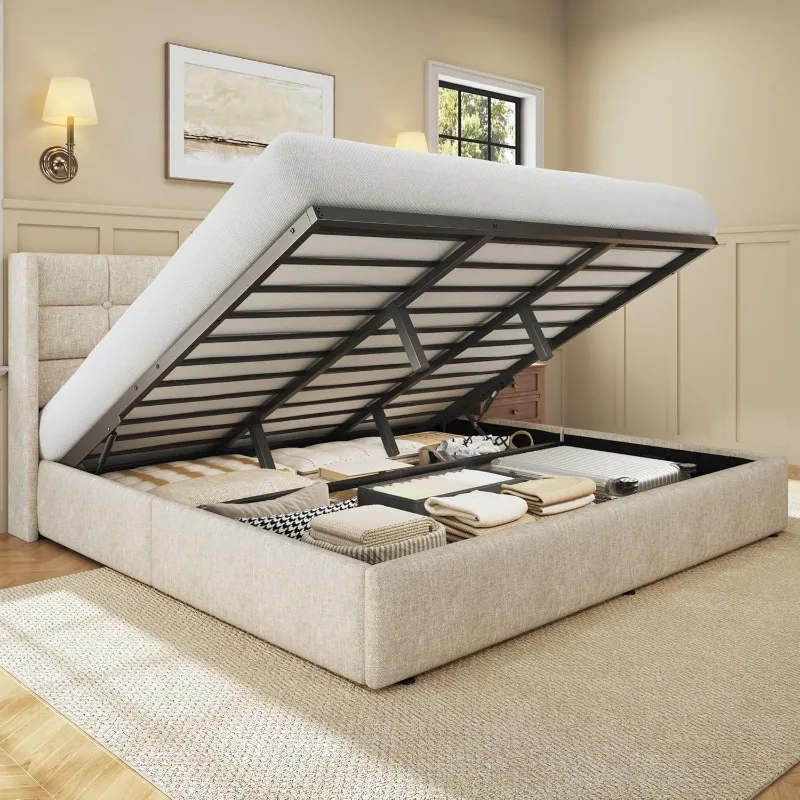 HISOFT Kingsize Opklapbaar Bed - Gas Lift Storage Bed Hydraulic recensie en prijs