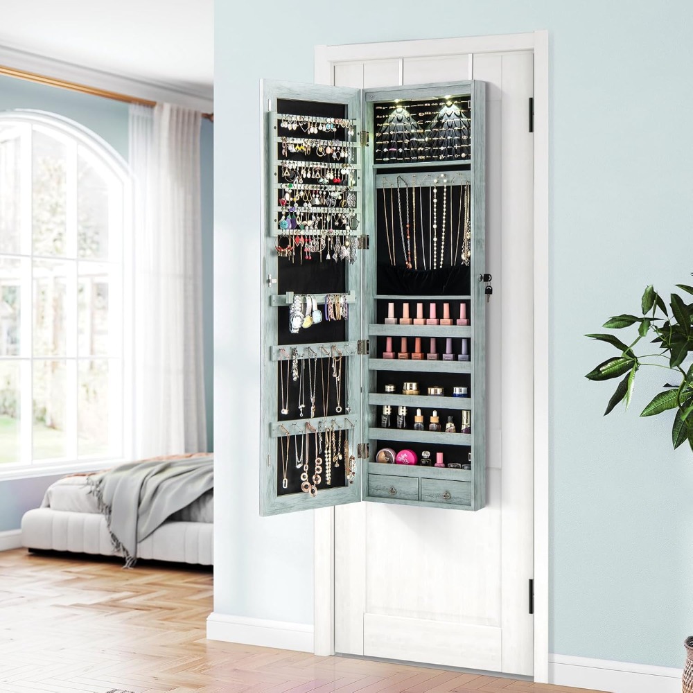 Wand- of deurmontage sieradenk - Full Length Mirror Jewelry Armoire recensie en prijs