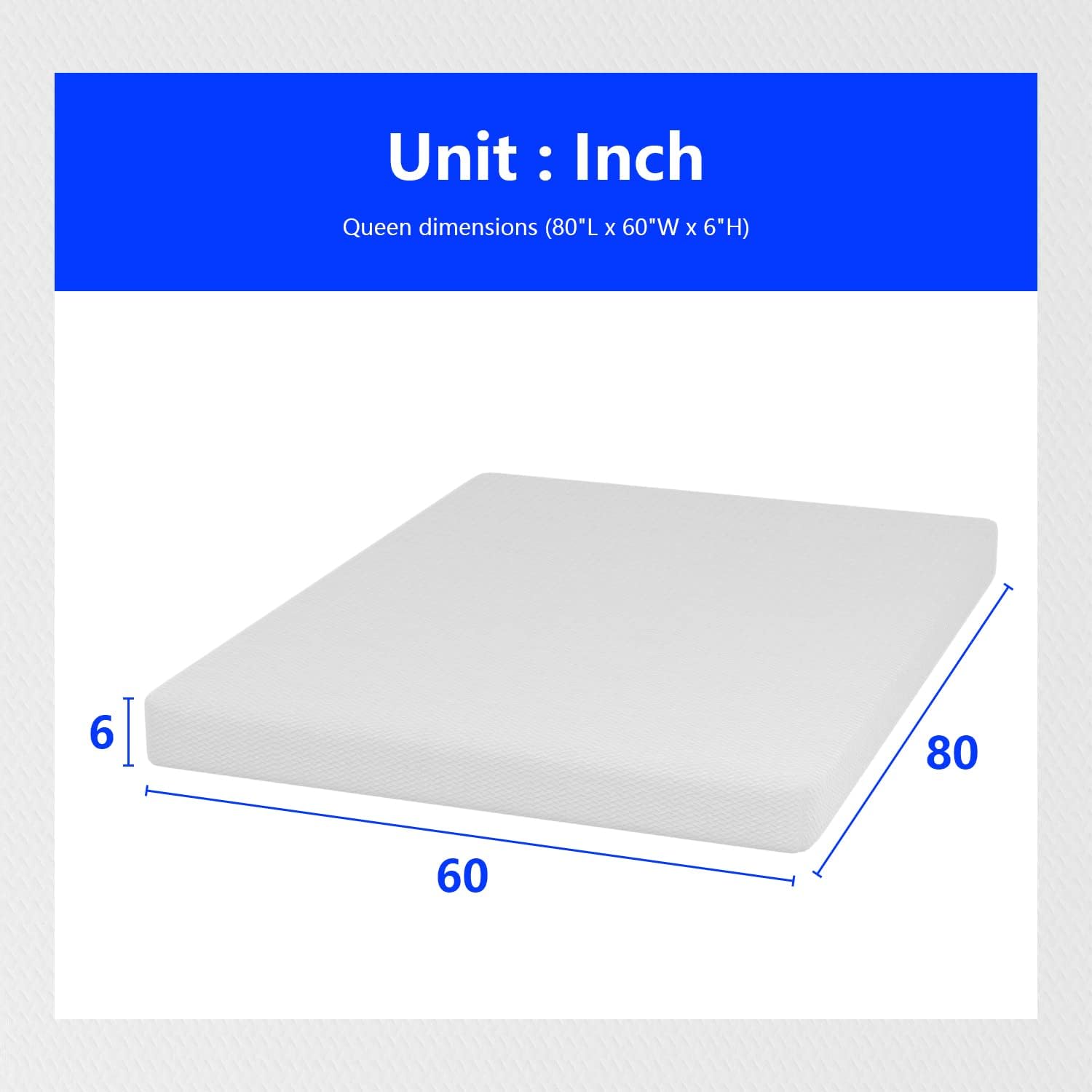 Queensize matras, 6 inch gel-g - Memory Foam Mattress In A Box Queen recensie en prijs