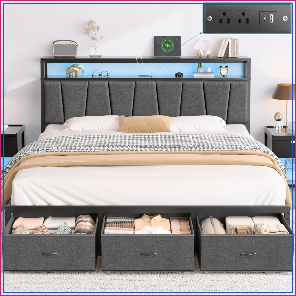 Kingsize bedframe met opbergru - King Size Bed Frame With Storage Drawers recensie en prijs