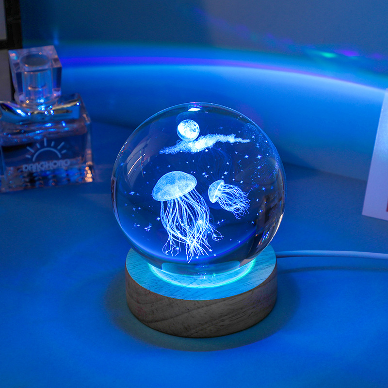 3D Kwallen Laser gegraveerde k - Floating Nightstand With Led Light recensie en prijs