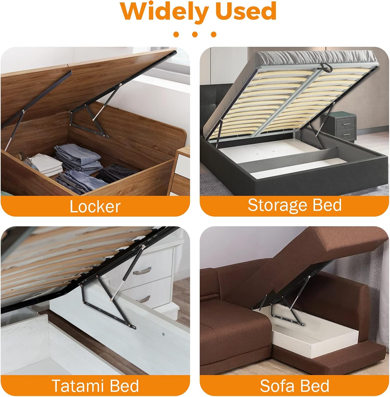 Bedliftmechanisme van 4,6 voet - Gas Lift Storage Bed Hydraulic recensie en prijs
