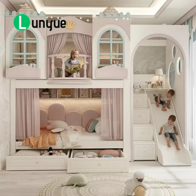 Ankke Custom Princess House st - Bunk Bed With Stairs And Slide recensie en prijs