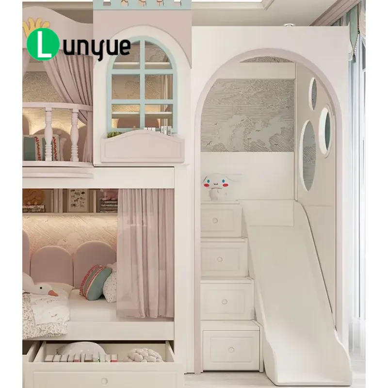 Ankke Custom Princess House st - Bunk Bed With Stairs And Slide recensie en prijs