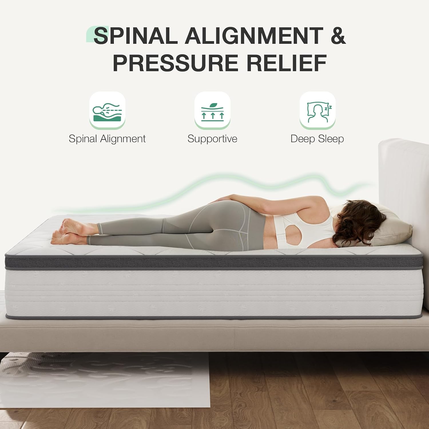 Queen-matras, 35 cm dik, hybri - Memory Foam Mattress In A Box Queen recensie en prijs