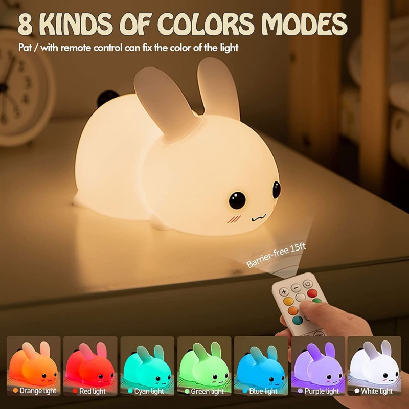 LED Konijn Nachtlampje Afstand - Floating Nightstand With Led Light recensie en prijs