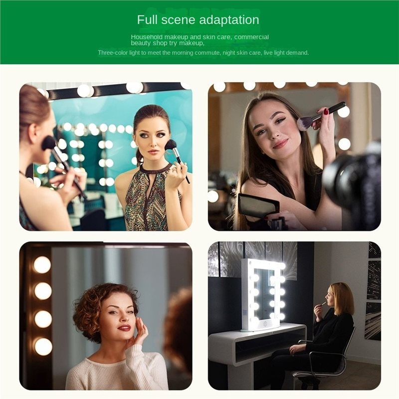 Oplaadbare LED-lamp voor make- - Dressing Table Vanity With Lighted Mirror recensie en prijs