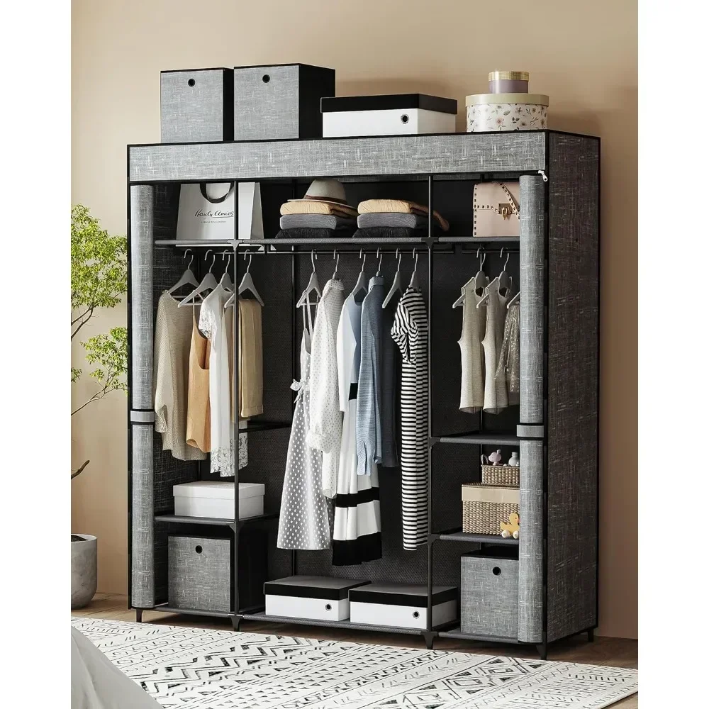Kastkast, 64,5-inch draagbare  - Wardrobe Closet Portable Fabric Cover recensie en prijs