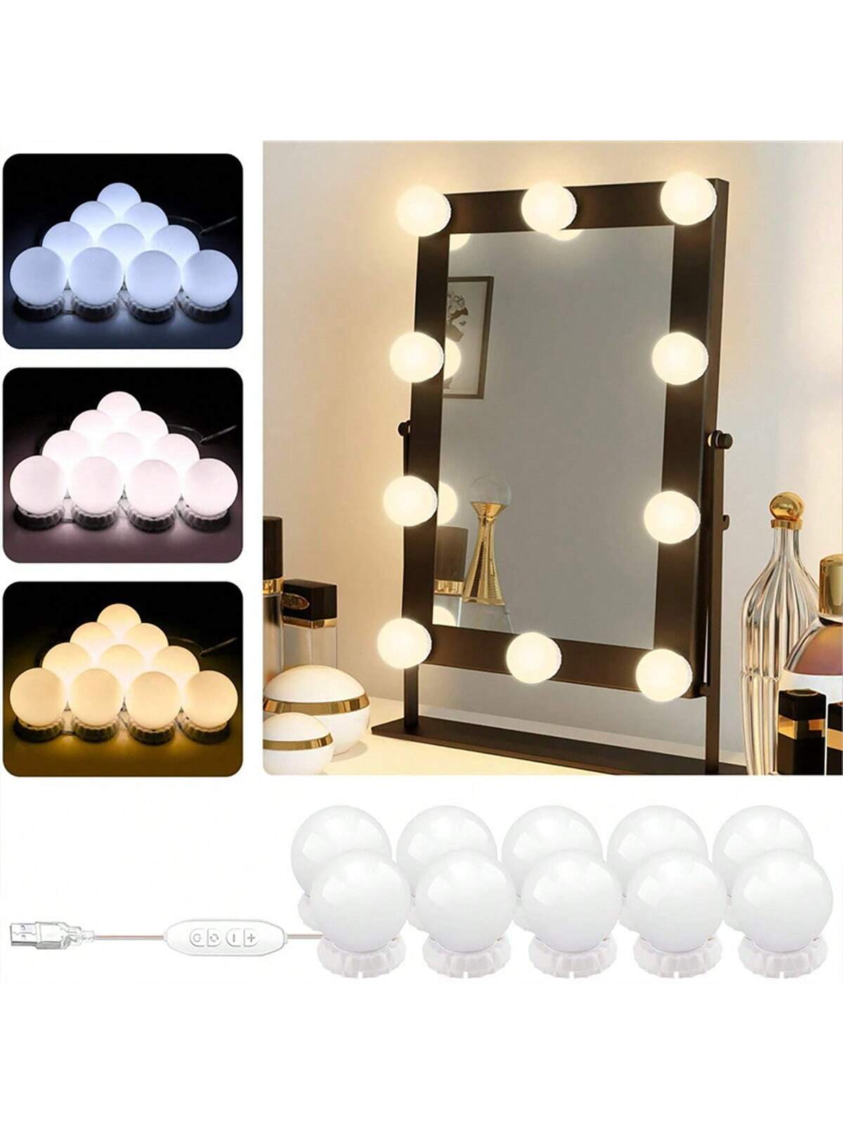 Nieuwe, afneembare lampen voor - Dressing Table Vanity With Lighted Mirror recensie en prijs