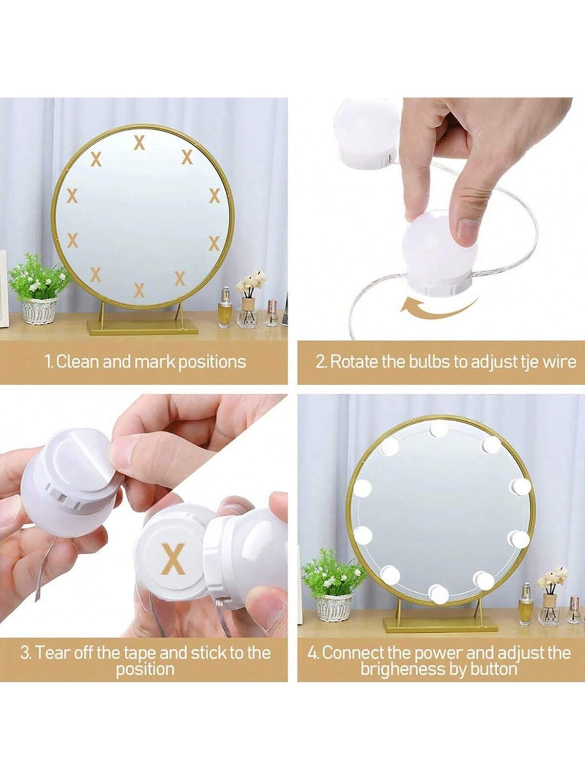 Nieuwe, afneembare lampen voor - Dressing Table Vanity With Lighted Mirror recensie en prijs