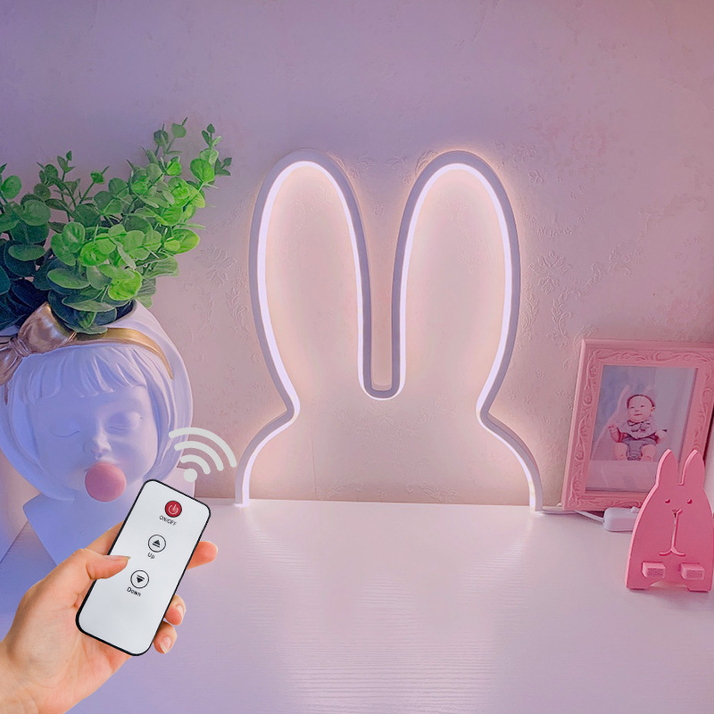Leuke Led Konijn Wandlampen US - Floating Nightstand With Led Light recensie en prijs