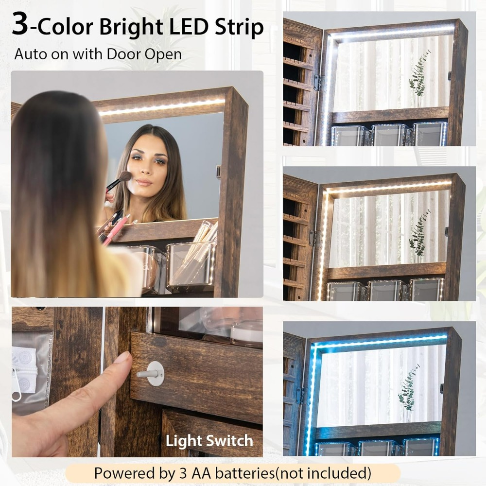 CHARMAID Staande Sieradenkast  - Full Length Mirror Jewelry Armoire recensie en prijs