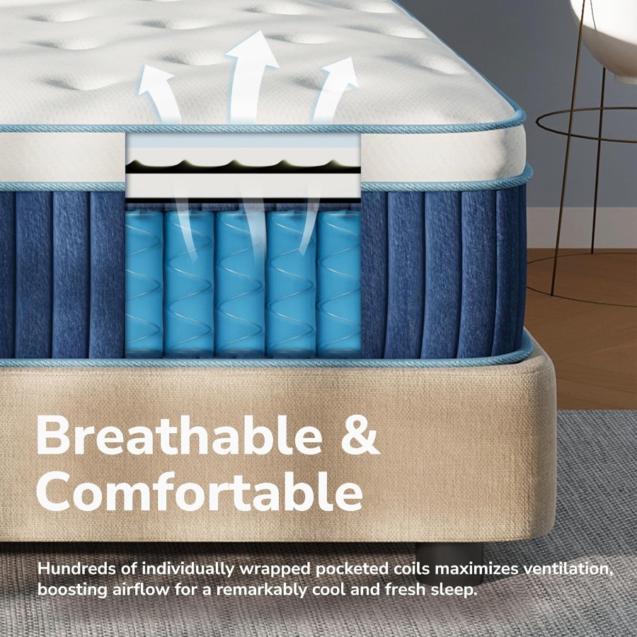 12 inch Queen Hybrid-matras, v - Memory Foam Mattress In A Box Queen recensie en prijs